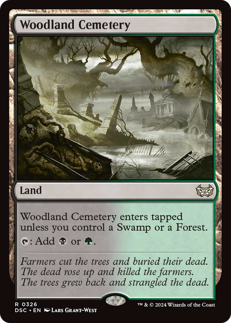 Woodland Cemetery [Duskmourn: House of Horror Commander] MTG Single Magic: The Gathering    | Red Claw Gaming