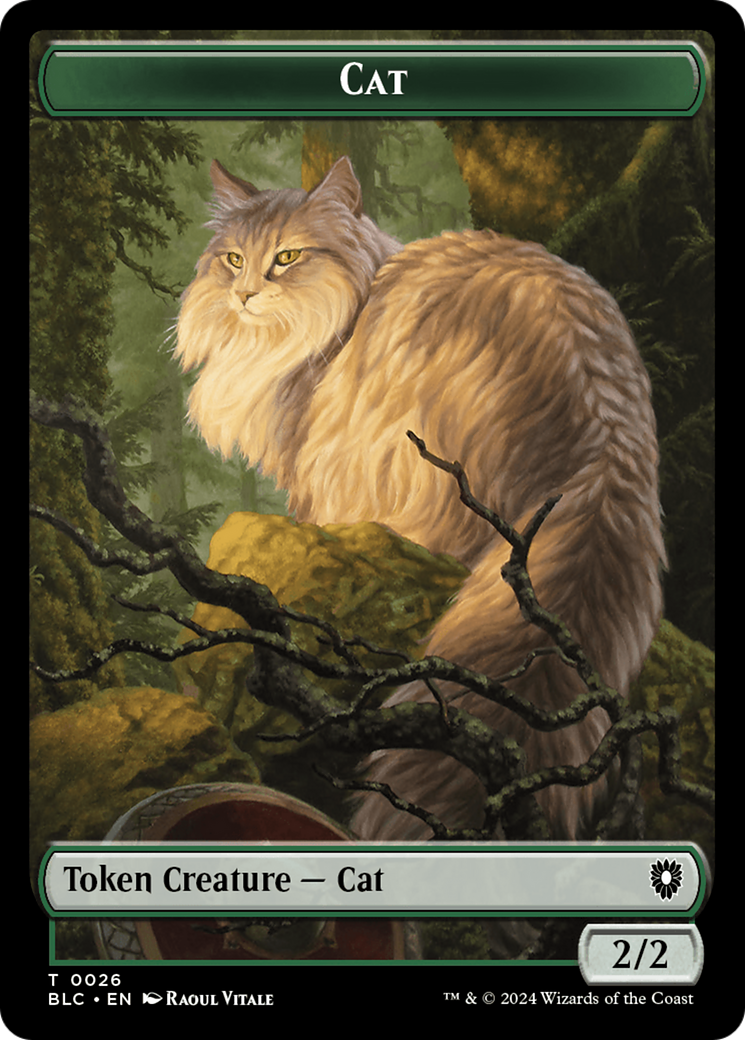 Elemental // Cat Double-Sided Token [Bloomburrow Commander Tokens] MTG Single Magic: The Gathering    | Red Claw Gaming