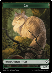 Elemental // Cat Double-Sided Token [Bloomburrow Commander Tokens] MTG Single Magic: The Gathering    | Red Claw Gaming