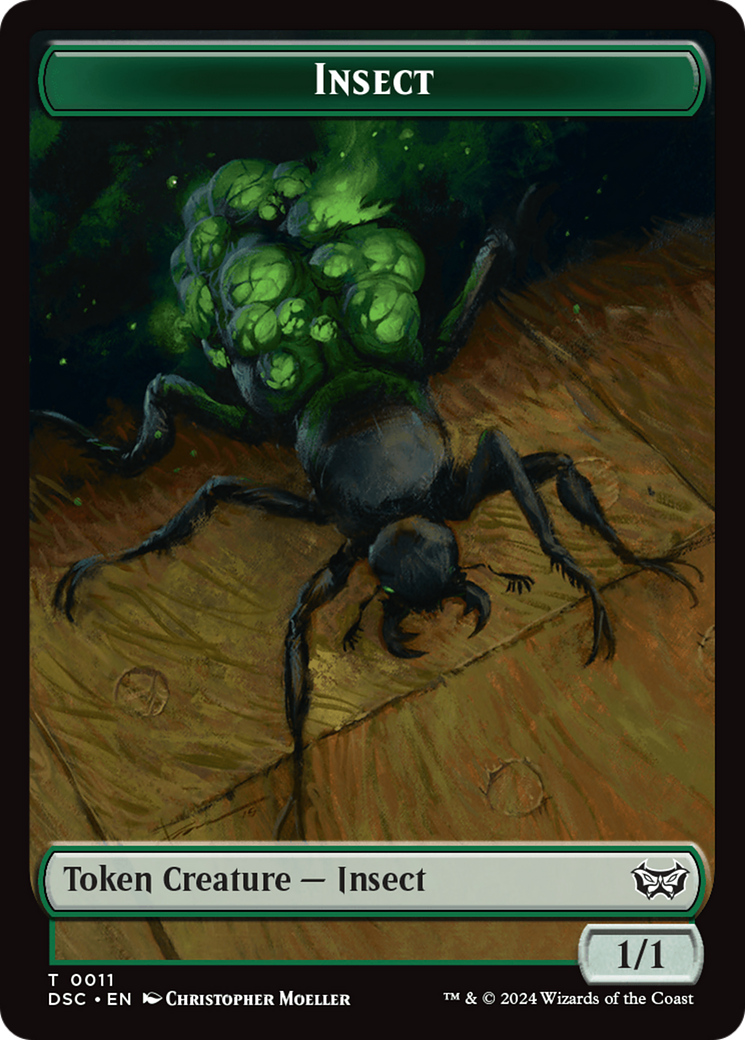 Insect (0011) // Ooze (0014) Double-Sided Token [Duskmourn: House of Horror Commander Tokens] MTG Single Magic: The Gathering    | Red Claw Gaming