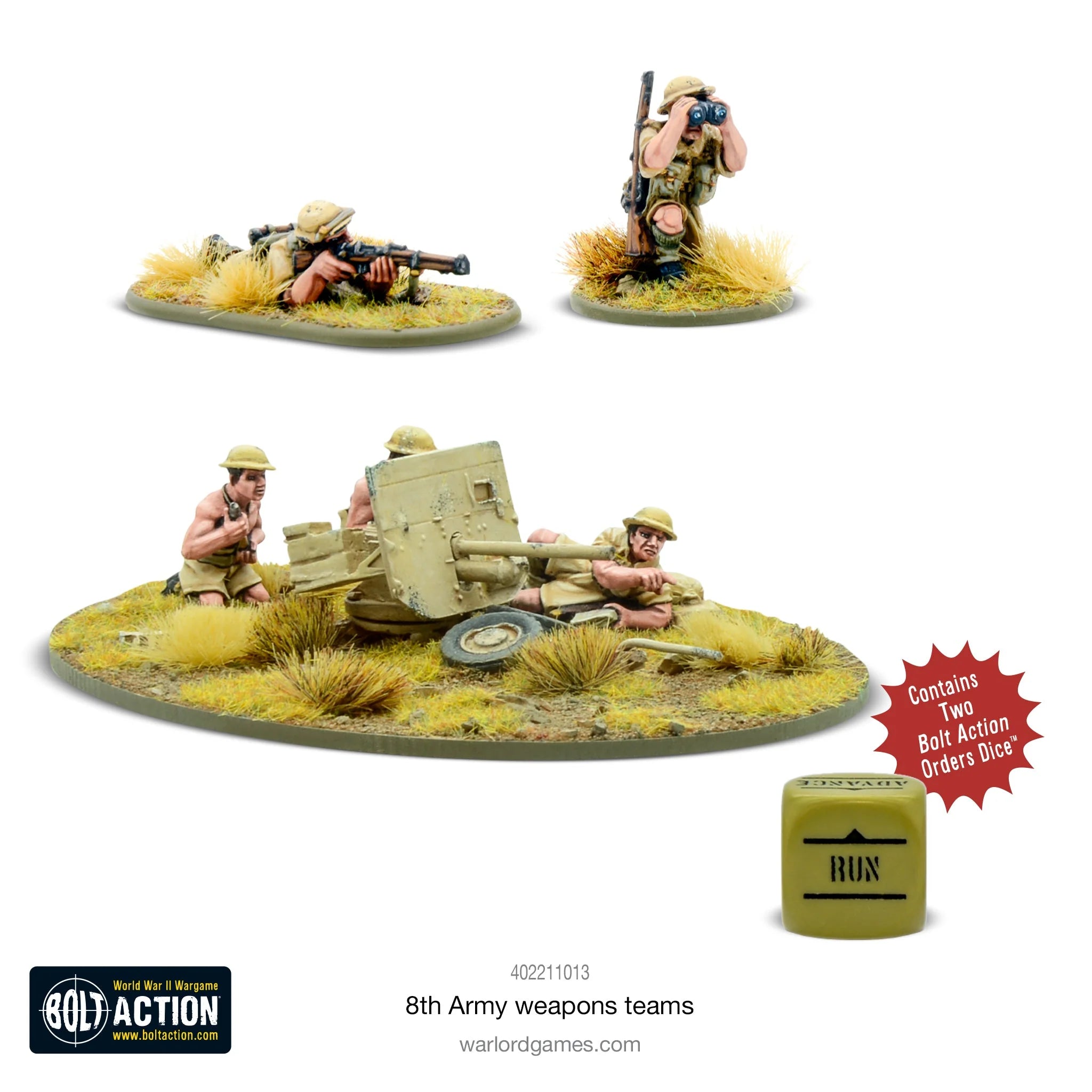 8th Army Weapons Teams British Warlord Games    | Red Claw Gaming