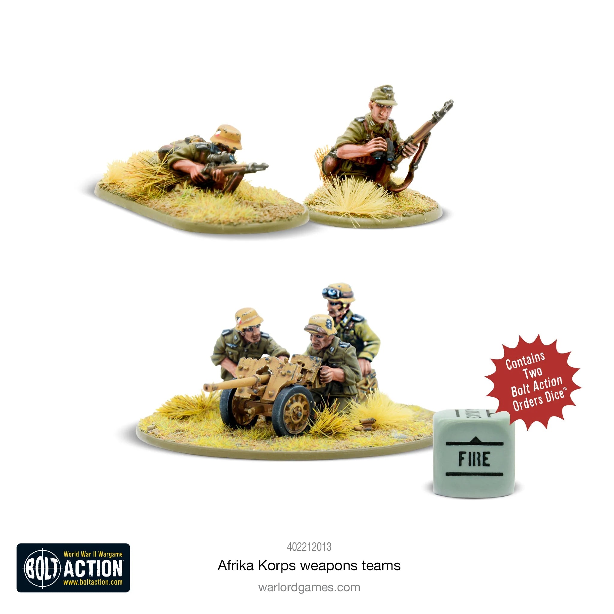 Afrika Korps Weapons Teams Germany Warlord Games    | Red Claw Gaming