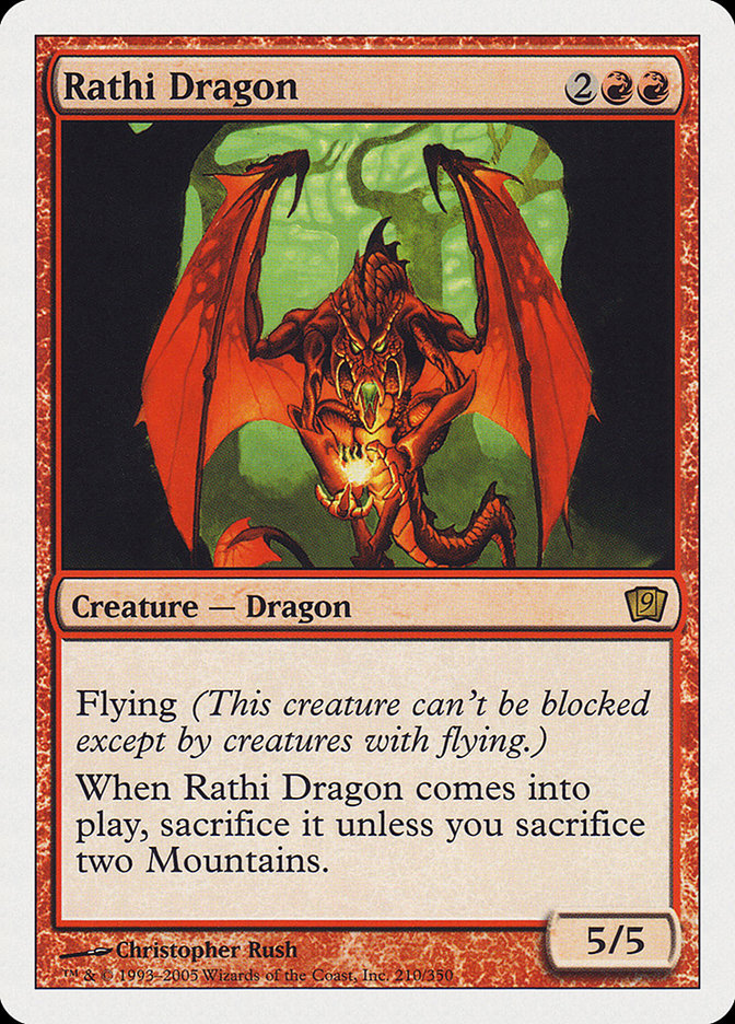 Rathi Dragon (9th Edition) [Oversize Cards] MTG Single Magic: The Gathering    | Red Claw Gaming