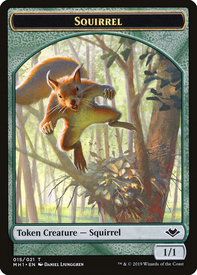 Elemental (008) // Squirrel (015) Double-Sided Token [Modern Horizons Tokens] MTG Single Magic: The Gathering    | Red Claw Gaming