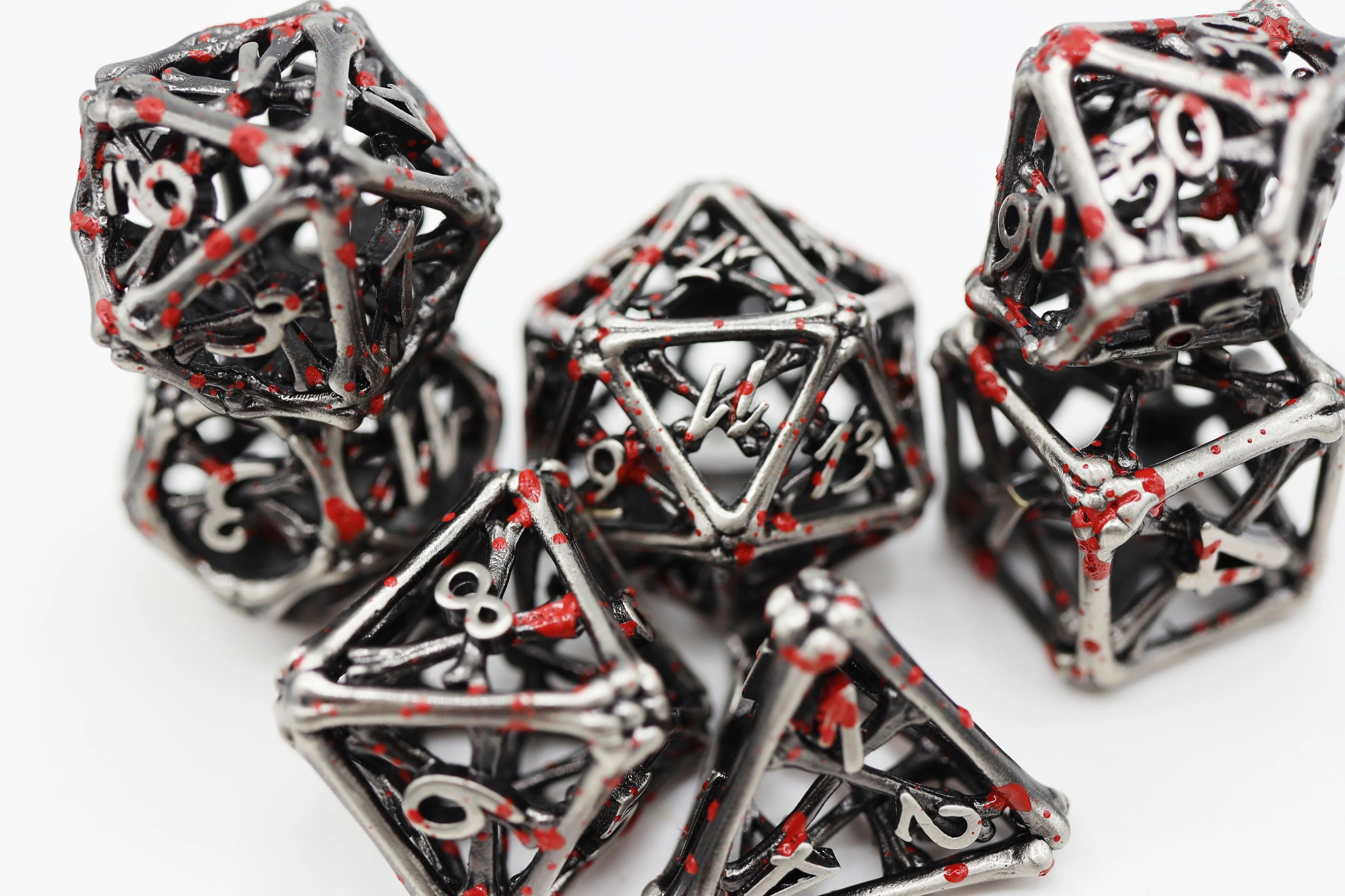 VAMPIRE BONES - HOLLOW METAL RPG DICE SET Dice & Counters Foam Brain Games    | Red Claw Gaming