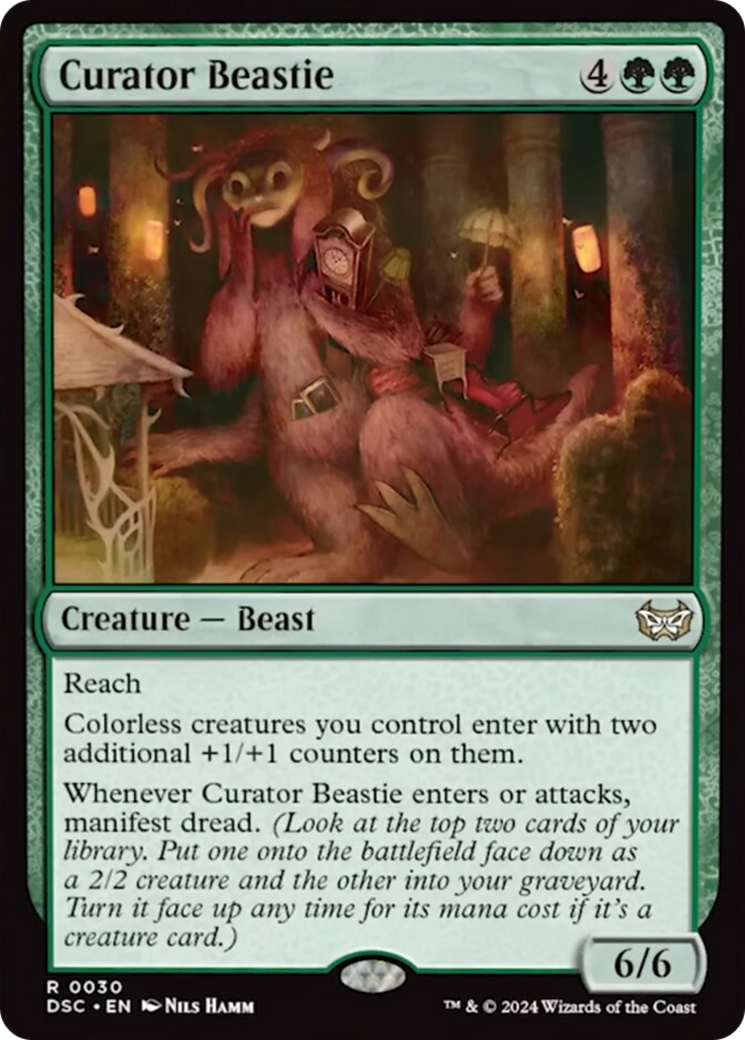 Curator Beastie (Extended Art) [Duskmourn: House of Horror Commander] MTG Single Magic: The Gathering    | Red Claw Gaming