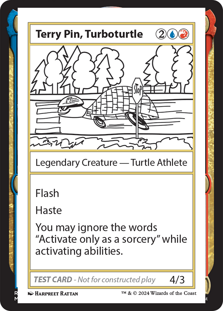 Terry Pin, Turboturtle [Mystery Booster 2 Playtest Cards] MTG Single Magic: The Gathering    | Red Claw Gaming