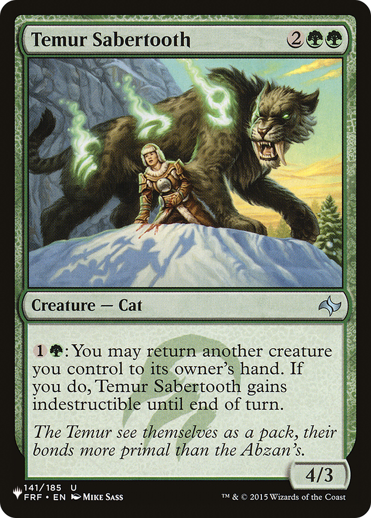 Temur Sabertooth [The List] MTG Single Magic: The Gathering    | Red Claw Gaming