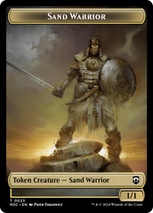 Marit Lage // Sand Warrior Double-Sided Token [Modern Horizons 3 Commander Tokens] MTG Single Magic: The Gathering    | Red Claw Gaming