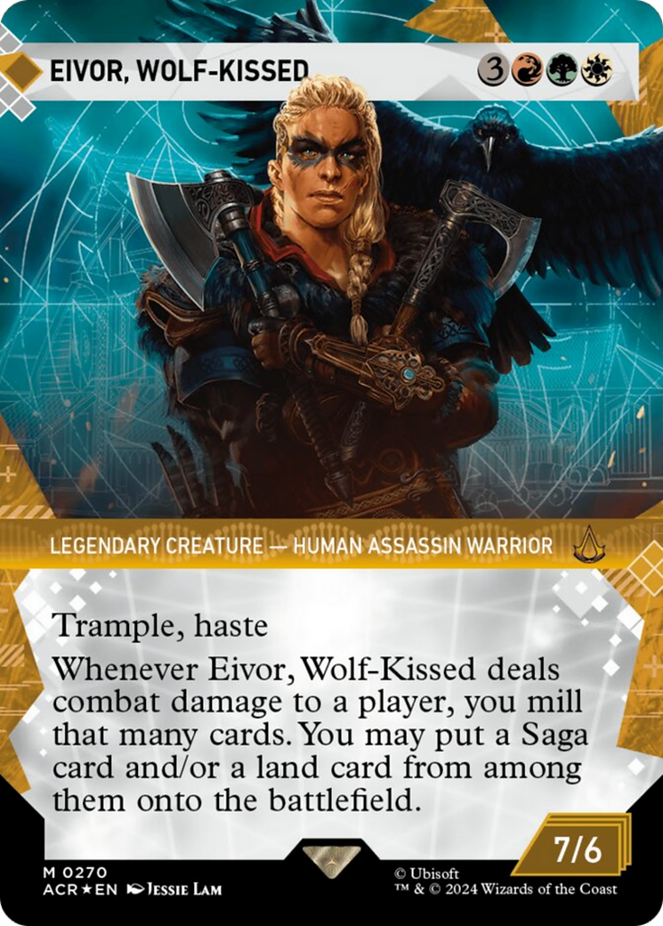 Eivor, Wolf-Kissed (Showcase) (Textured Foil) [Assassin's Creed] MTG Single Magic: The Gathering    | Red Claw Gaming