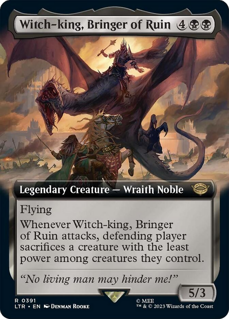 Witch-king, Bringer of Ruin (Extended Alternate Art) [The Lord of the Rings: Tales of Middle-Earth] MTG Single Magic: The Gathering | Red Claw Gaming