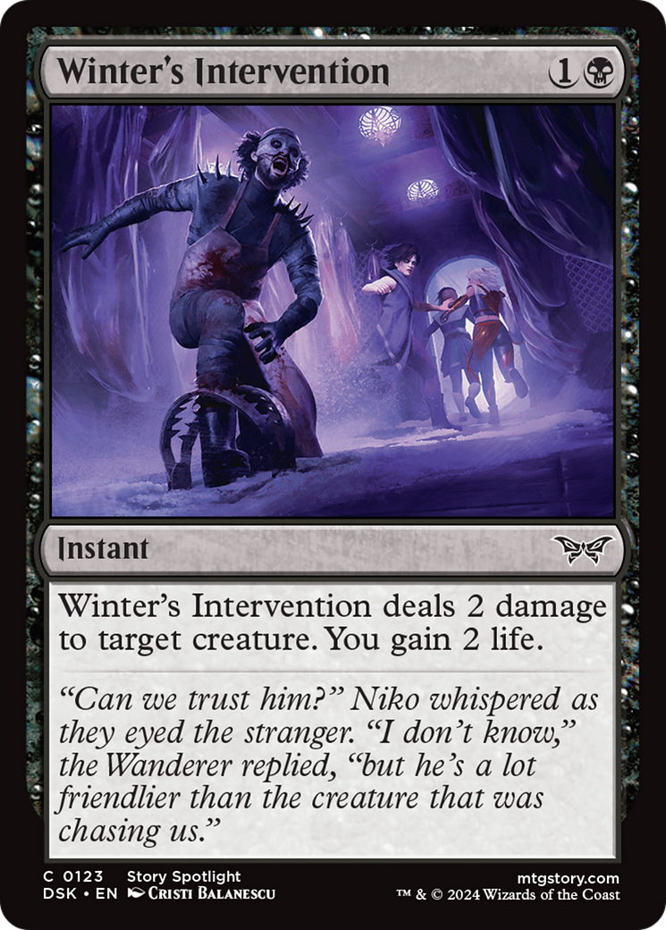 Winter's Intervention [Duskmourn: House of Horror] MTG Single Magic: The Gathering    | Red Claw Gaming