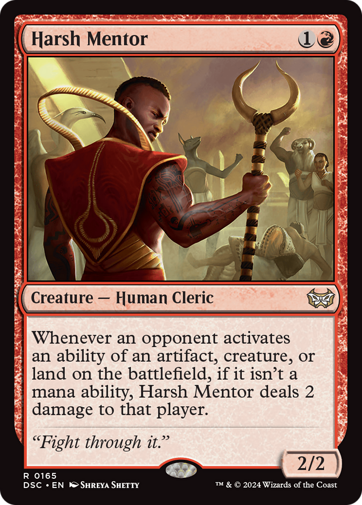 Harsh Mentor [Duskmourn: House of Horror Commander] MTG Single Magic: The Gathering    | Red Claw Gaming