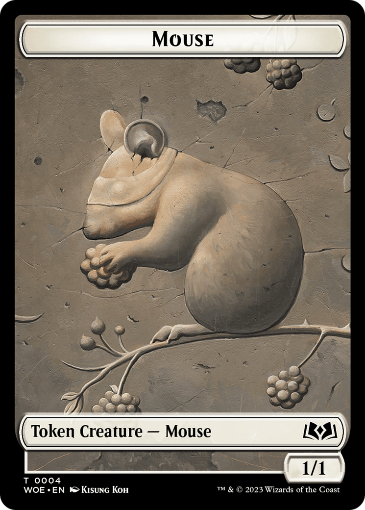 Mouse // Food (0011) Double-Sided Token [Wilds of Eldraine Tokens] MTG Single Magic: The Gathering | Red Claw Gaming