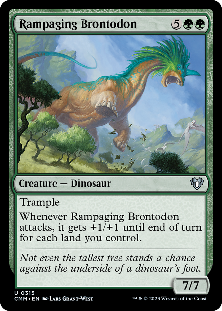 Rampaging Brontodon [Commander Masters] MTG Single Magic: The Gathering    | Red Claw Gaming