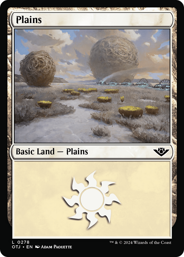 Plains (0278) [Outlaws of Thunder Junction] MTG Single Magic: The Gathering    | Red Claw Gaming