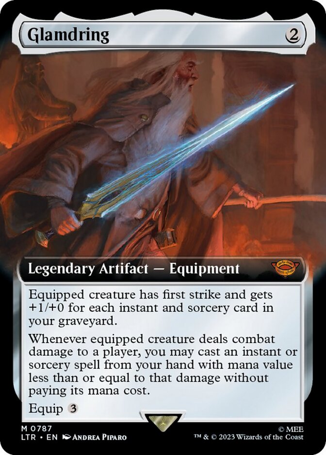 Glamdring (Extended Art) (Surge Foil) [The Lord of the Rings: Tales of Middle-Earth] MTG Single Magic: The Gathering | Red Claw Gaming