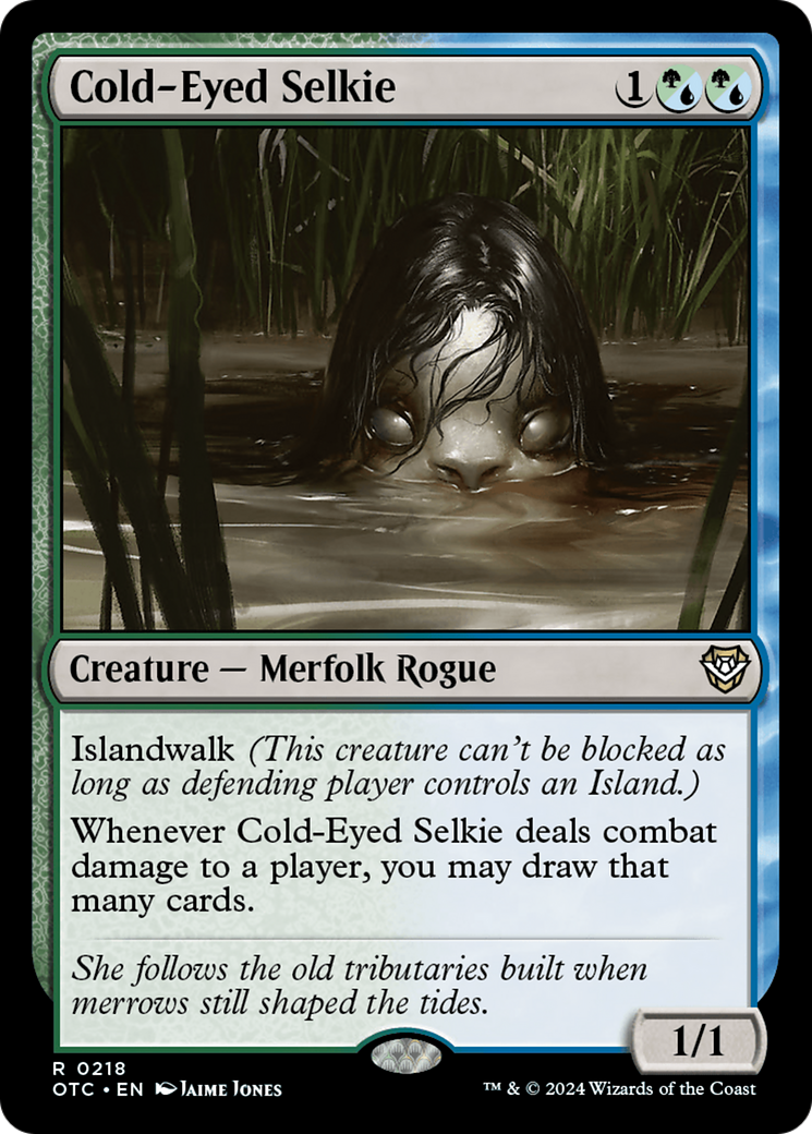 Cold-Eyed Selkie [Outlaws of Thunder Junction Commander] MTG Single Magic: The Gathering    | Red Claw Gaming