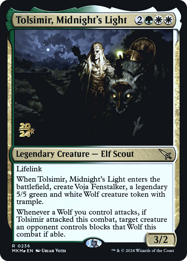 Tolsimir, Midnight's Light [Murders at Karlov Manor Prerelease Promos] MTG Single Magic: The Gathering    | Red Claw Gaming