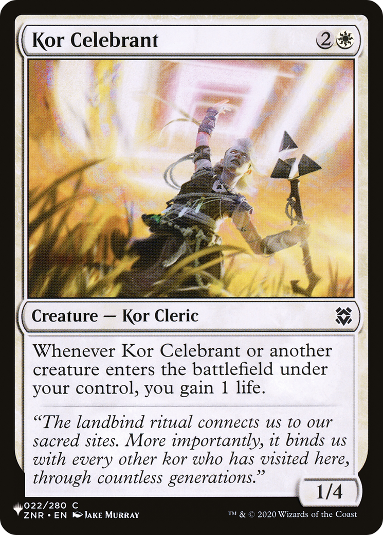 Kor Celebrant [The List Reprints] MTG Single Magic: The Gathering    | Red Claw Gaming