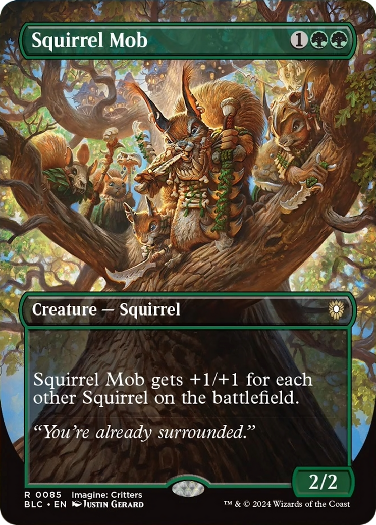 Squirrel Mob (Borderless) [Bloomburrow Commander] MTG Single Magic: The Gathering    | Red Claw Gaming