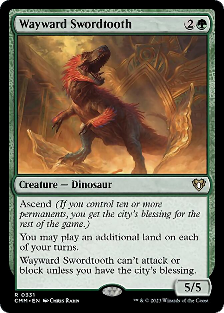 Wayward Swordtooth [Commander Masters] MTG Single Magic: The Gathering    | Red Claw Gaming