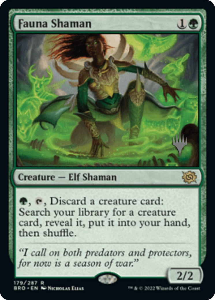 Fauna Shaman (Promo Pack) [The Brothers' War Promos] MTG Single Magic: The Gathering    | Red Claw Gaming