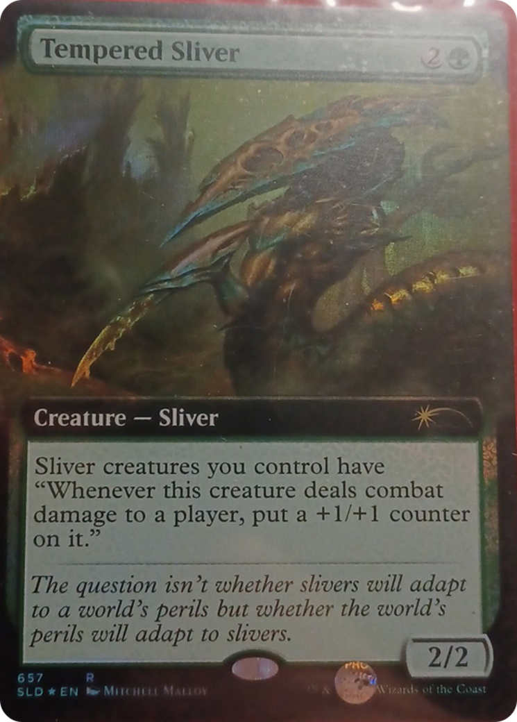 Tempered Sliver (Extended Art) [Secret Lair Drop Promos] MTG Single Magic: The Gathering    | Red Claw Gaming