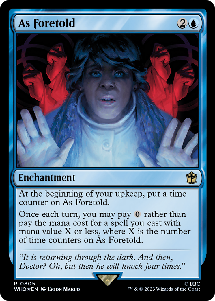 As Foretold (Surge Foil) [Doctor Who] MTG Single Magic: The Gathering    | Red Claw Gaming