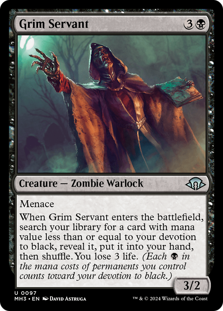 Grim Servant [Modern Horizons 3] MTG Single Magic: The Gathering    | Red Claw Gaming