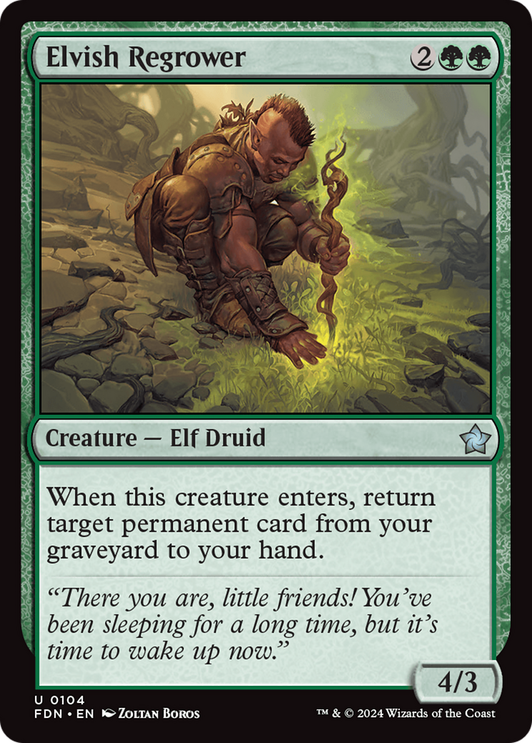 Elvish Regrower [Foundations] MTG Single Magic: The Gathering | Red Claw Gaming