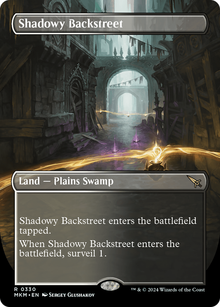 Shadowy Backstreet (Borderless) [Murders at Karlov Manor] MTG Single Magic: The Gathering    | Red Claw Gaming