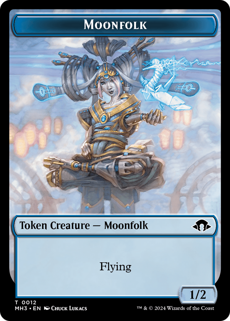 Moonfolk Token [Modern Horizons 3 Tokens] MTG Single Magic: The Gathering    | Red Claw Gaming