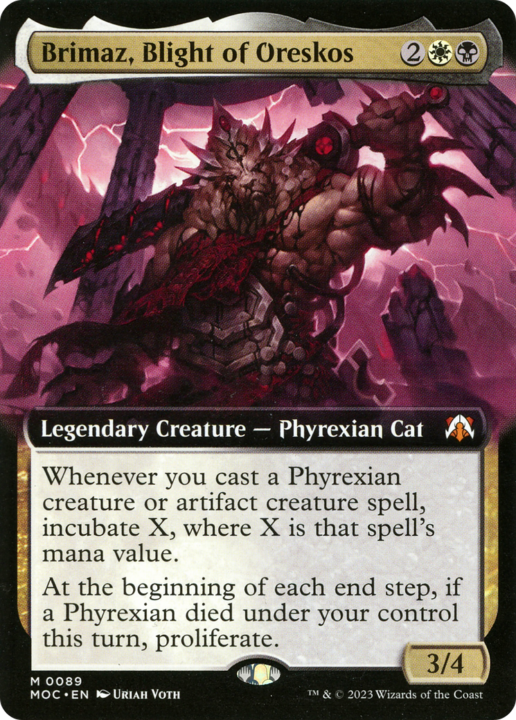 Brimaz, Blight of Oreskos (Extended Art) [March of the Machine Commander] MTG Single Magic: The Gathering | Red Claw Gaming