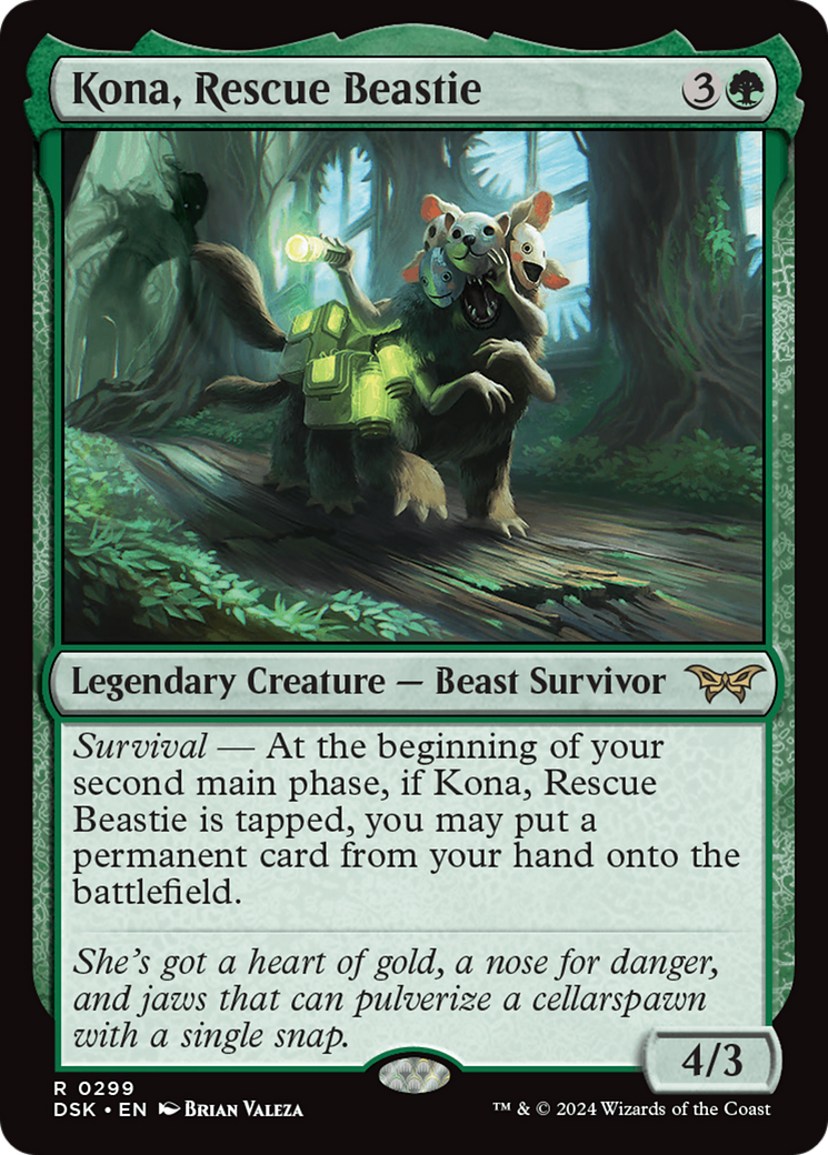 Kona, Rescue Beastie (0299) [Duskmourn: House of Horror] MTG Single Magic: The Gathering    | Red Claw Gaming