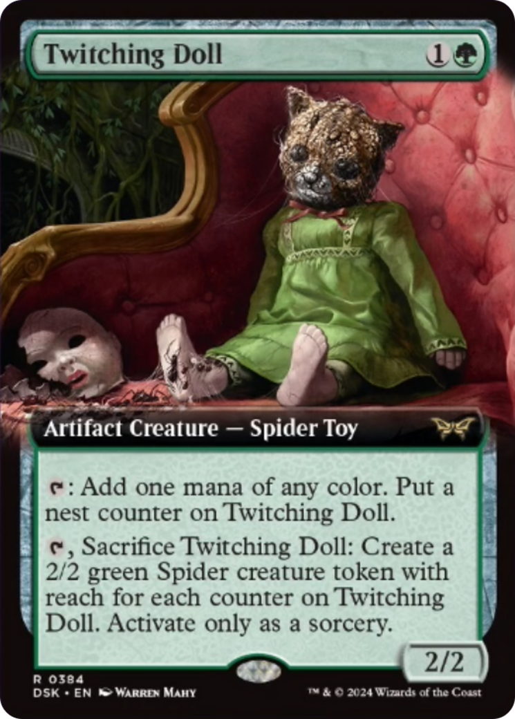 Twitching Doll (Extended Art) [Duskmourn: House of Horror] MTG Single Magic: The Gathering    | Red Claw Gaming