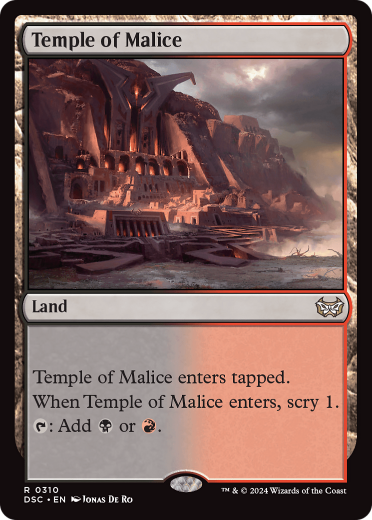 Temple of Malice [Duskmourn: House of Horror Commander] MTG Single Magic: The Gathering    | Red Claw Gaming