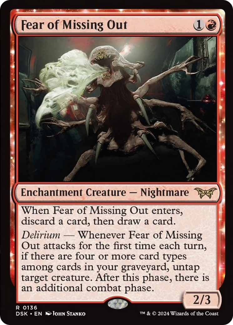 Fear of Missing Out [Duskmourn: House of Horror] MTG Single Magic: The Gathering    | Red Claw Gaming