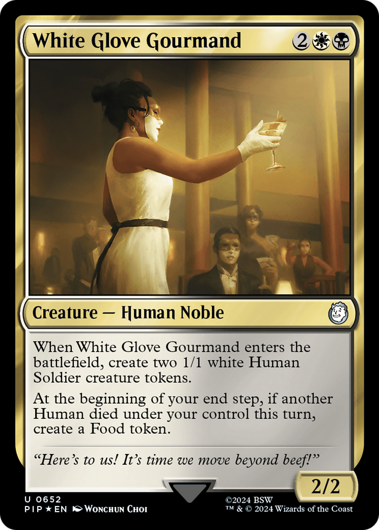 White Glove Gourmand (Surge Foil) [Fallout] MTG Single Magic: The Gathering    | Red Claw Gaming