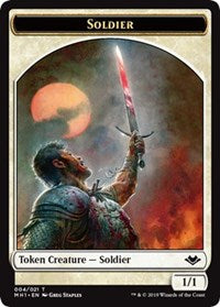 Soldier (004) // Wrenn and Six Emblem (021) Double-Sided Token [Modern Horizons Tokens] MTG Single Magic: The Gathering    | Red Claw Gaming