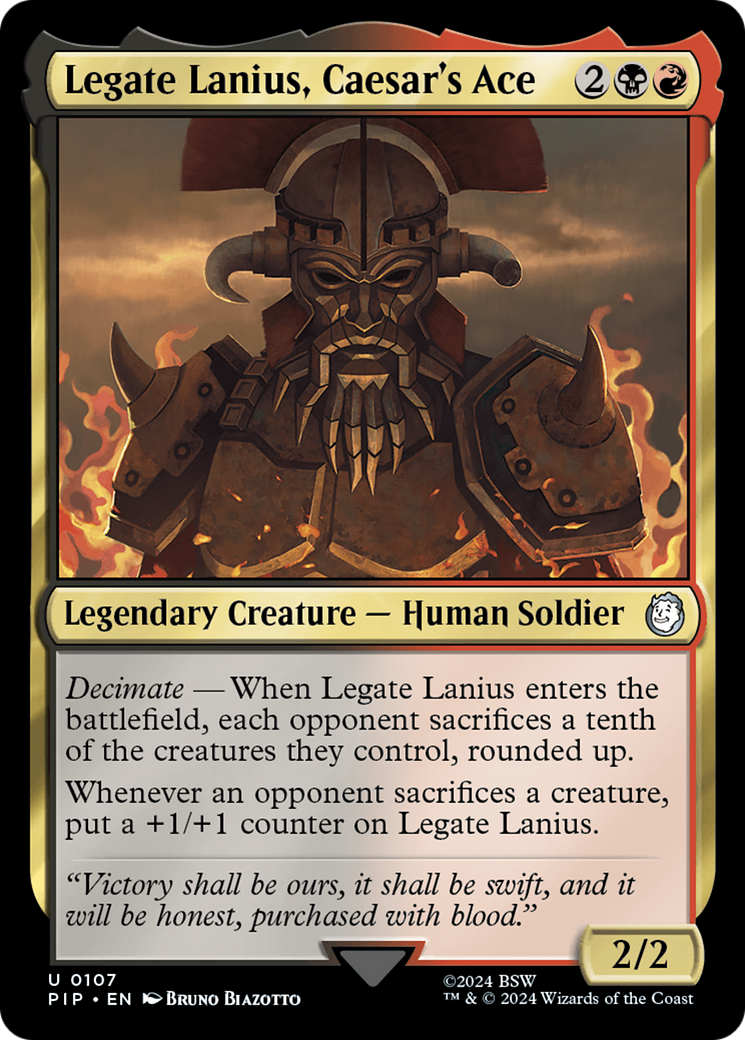 Legate Lanius, Caesar's Ace [Fallout] MTG Single Magic: The Gathering    | Red Claw Gaming