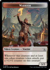 Warrior // Zombie Double-Sided Token [March of the Machine Tokens] MTG Single Magic: The Gathering    | Red Claw Gaming