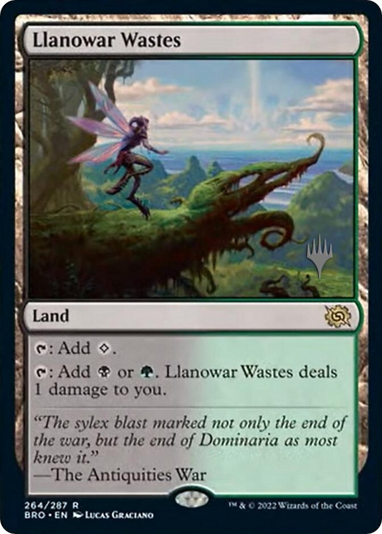 Llanowar Wastes (Promo Pack) [The Brothers' War Promos] MTG Single Magic: The Gathering    | Red Claw Gaming