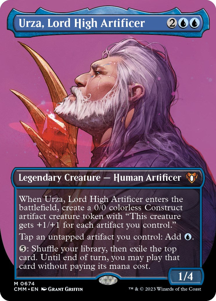 Urza, Lord High Artificer (Borderless Profile) [Commander Masters] MTG Single Magic: The Gathering    | Red Claw Gaming