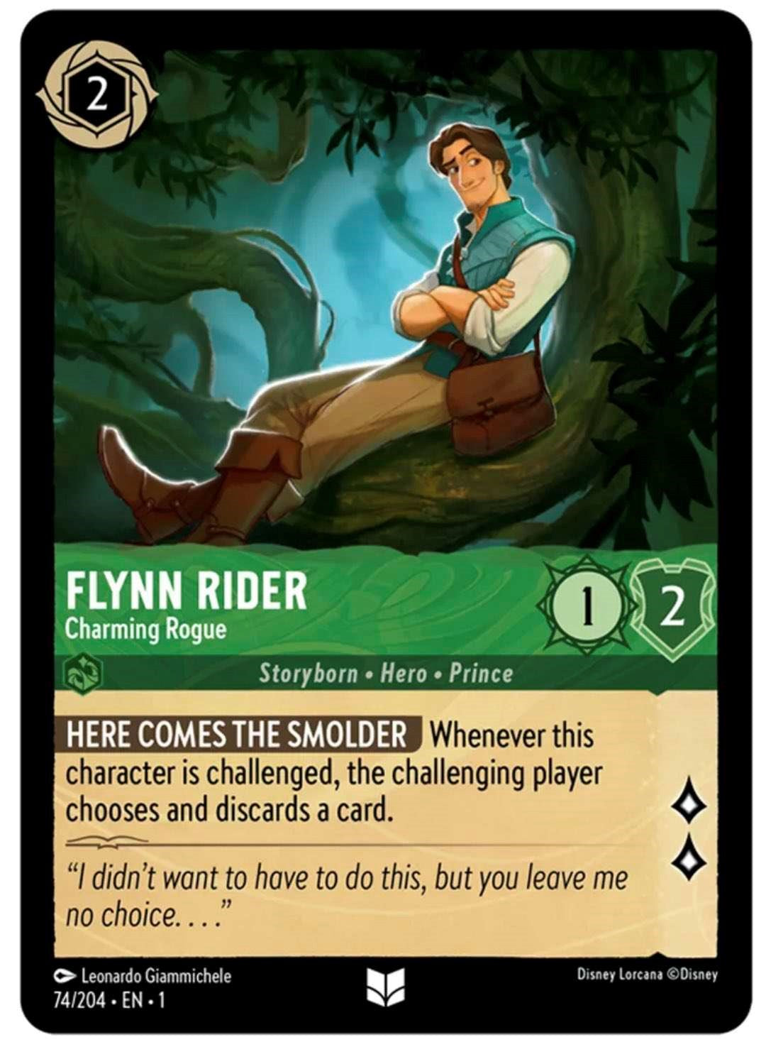 Flynn Rider - Charming Rogue (74/204) [The First Chapter] Lorcana Single Disney    | Red Claw Gaming