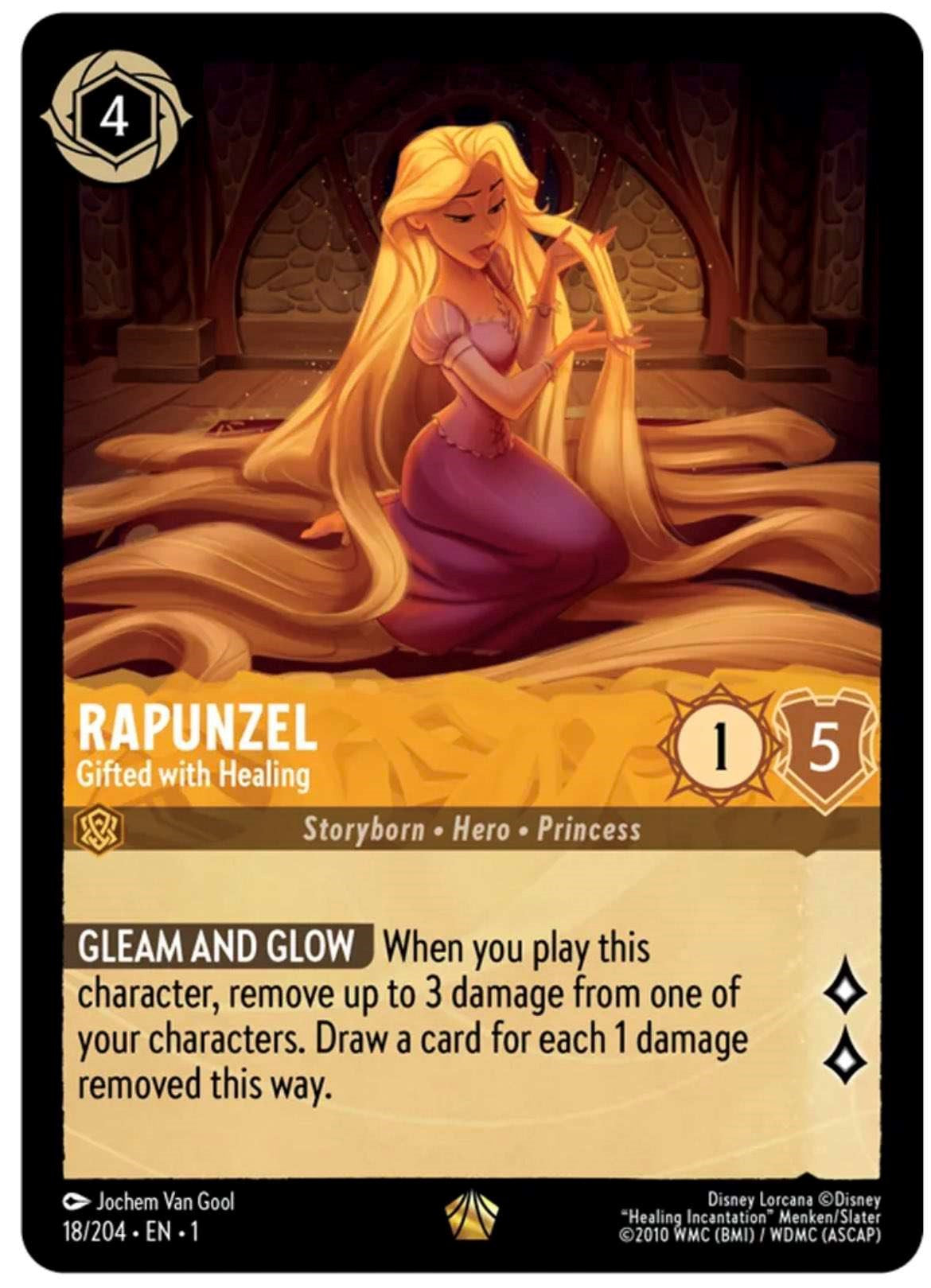 Rapunzel - Gifted with Healing (18/204) [The First Chapter] Lorcana Single Disney    | Red Claw Gaming