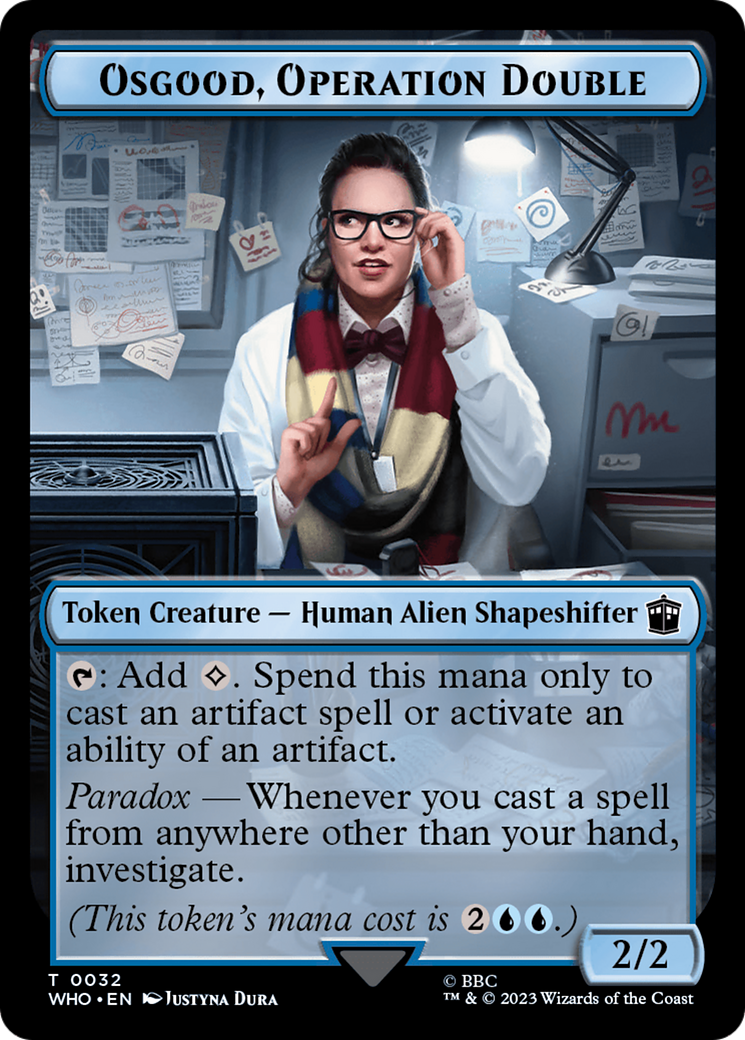 Alien // Osgood, Operation Double Double-Sided Token [Doctor Who Tokens] MTG Single Magic: The Gathering | Red Claw Gaming