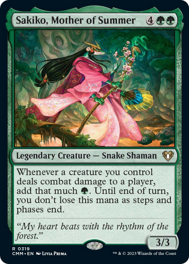 Sakiko, Mother of Summer [Commander Masters] MTG Single Magic: The Gathering    | Red Claw Gaming