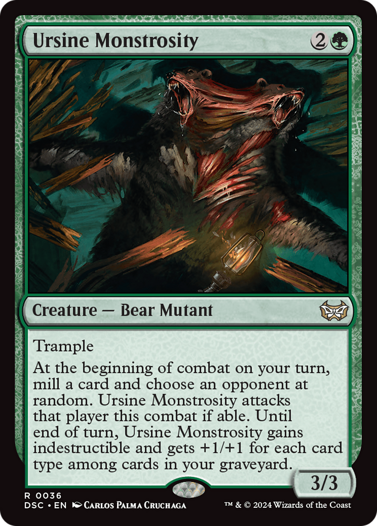 Ursine Monstrosity [Duskmourn: House of Horror Commander] MTG Single Magic: The Gathering    | Red Claw Gaming