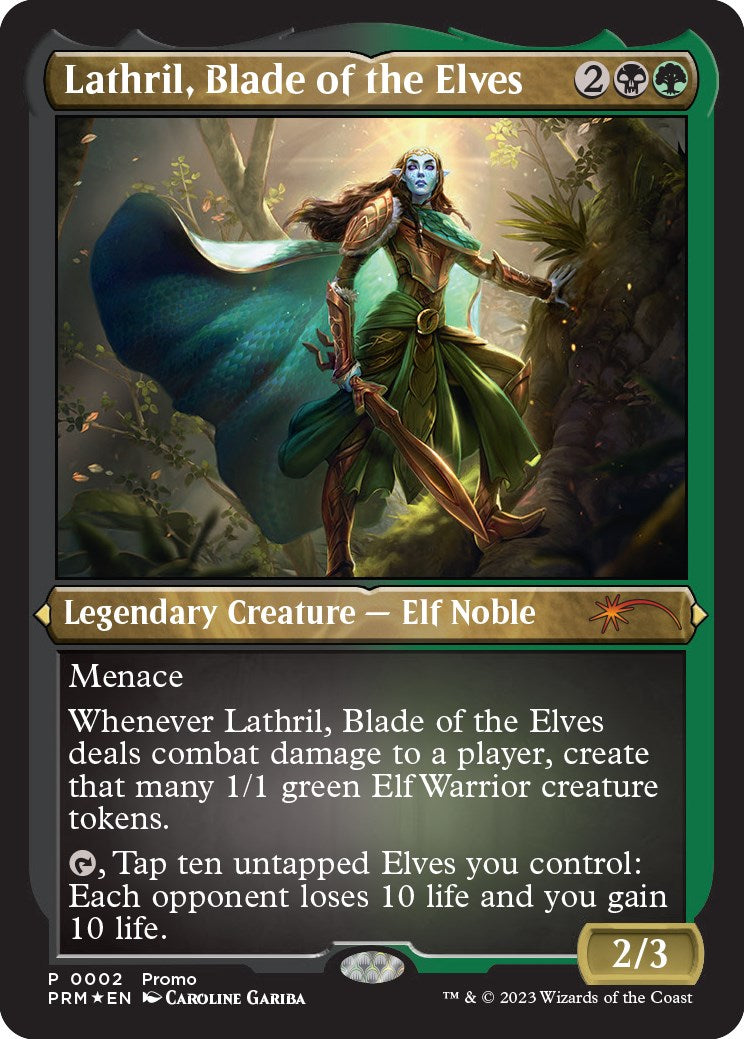 Lathril, Blade of the Elves (Foil Etched) [Media Promos] MTG Single Magic: The Gathering | Red Claw Gaming